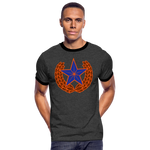 Camiseta contraste hombre"star" - charcoal/black