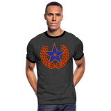 Camiseta contraste hombre"star" - charcoal/black