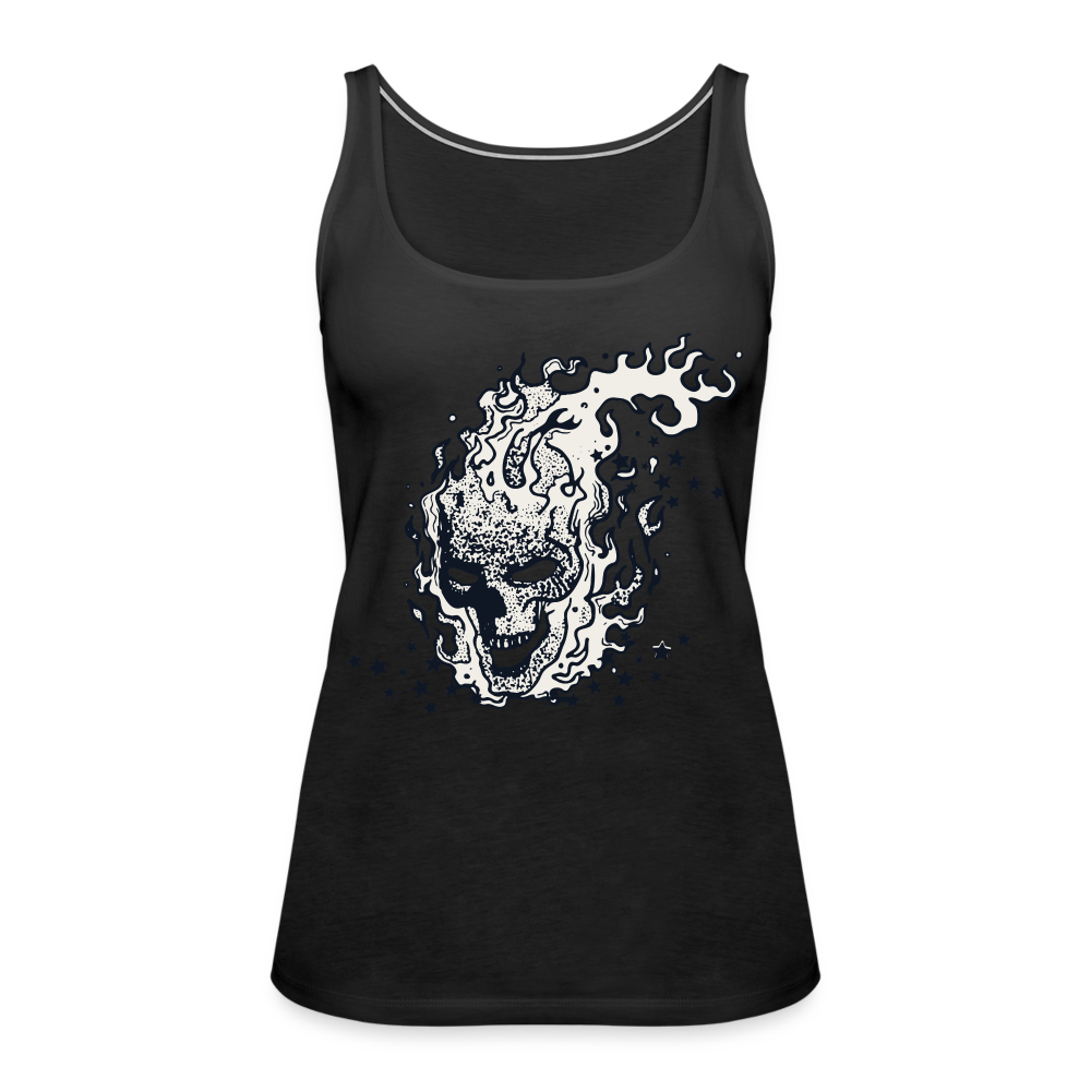 Camiseta de tirantes premium mujer"skull" - black