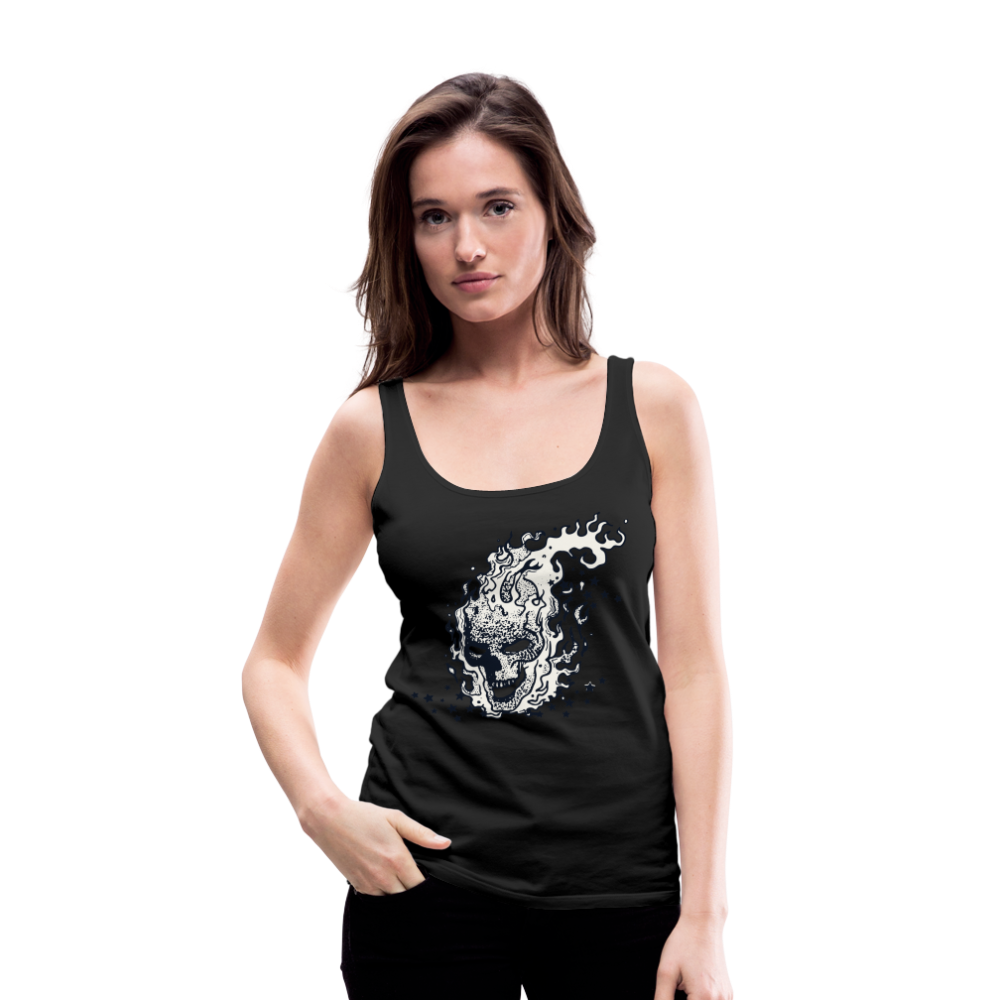 Camiseta de tirantes premium mujer"skull" - black