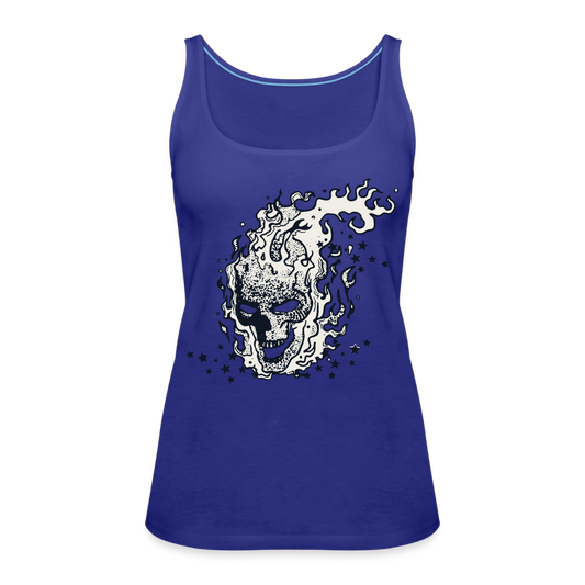 Camiseta de tirantes premium mujer"skull" - royal blue