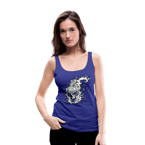 Camiseta de tirantes premium mujer"skull" - royal blue