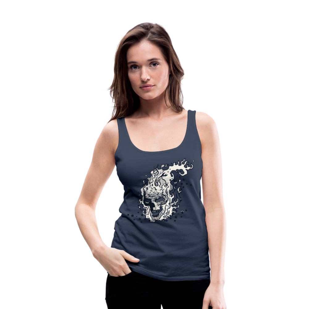 Camiseta de tirantes premium mujer"skull" - navy