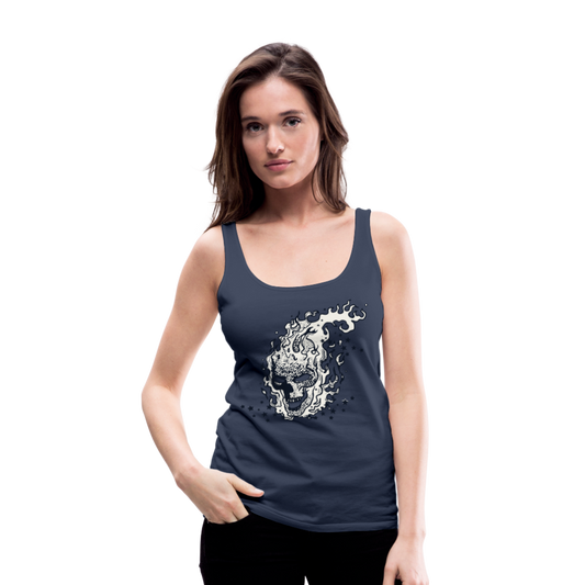 Camiseta de tirantes premium mujer"skull" - navy