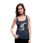 Camiseta de tirantes premium mujer"skull" - navy