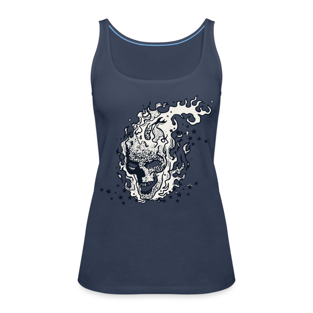 Camiseta de tirantes premium mujer"skull" - navy