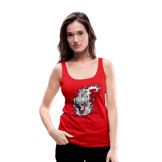 Camiseta de tirantes premium mujer"skull" - red