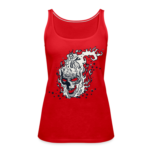 Camiseta de tirantes premium mujer"skull" - red