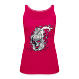 Camiseta de tirantes premium mujer"skull" - dark pink