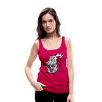 Camiseta de tirantes premium mujer"skull" - dark pink