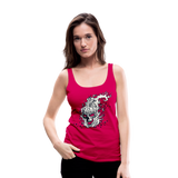 Camiseta de tirantes premium mujer"skull" - dark pink