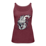 Camiseta de tirantes premium mujer"skull" - heather burgundy