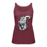 Camiseta de tirantes premium mujer"skull" - heather burgundy