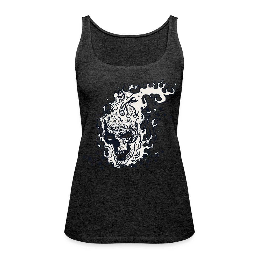 Camiseta de tirantes premium mujer"skull" - charcoal grey