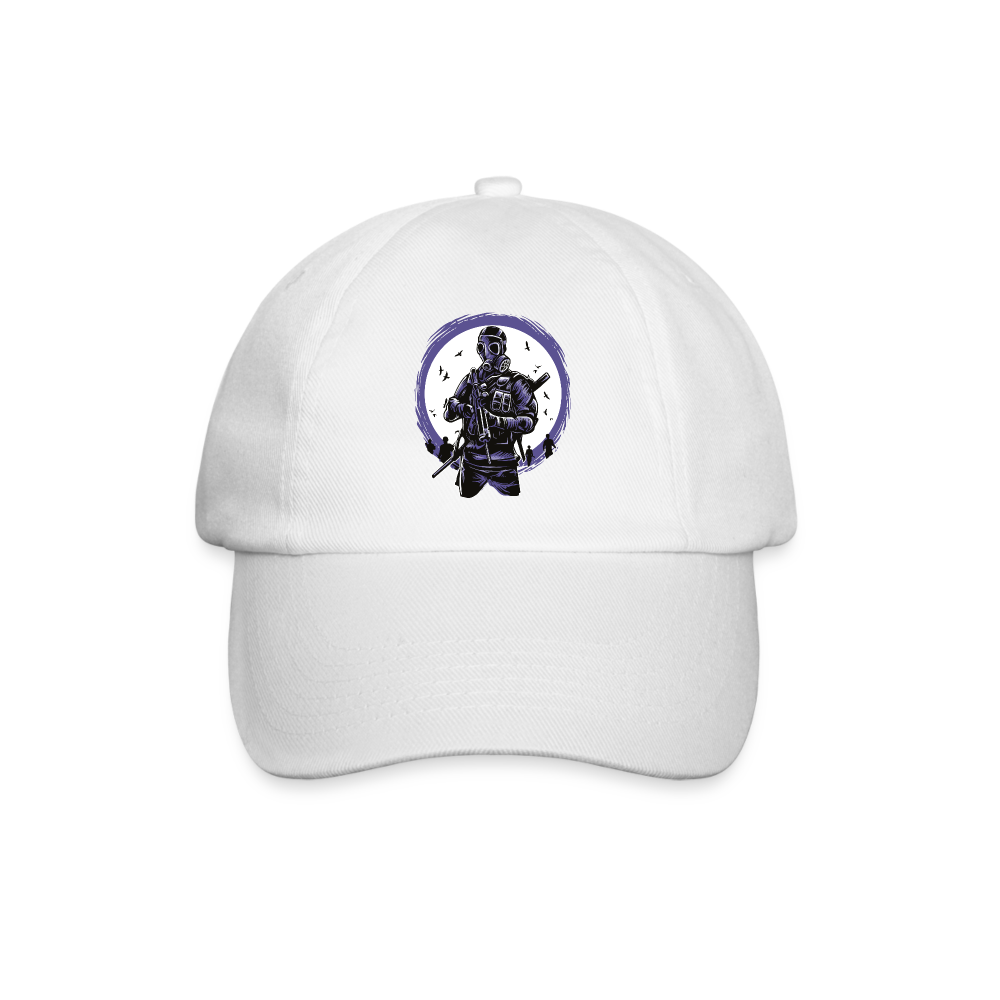 Gorra béisbol"gasmask soldier" - white/white