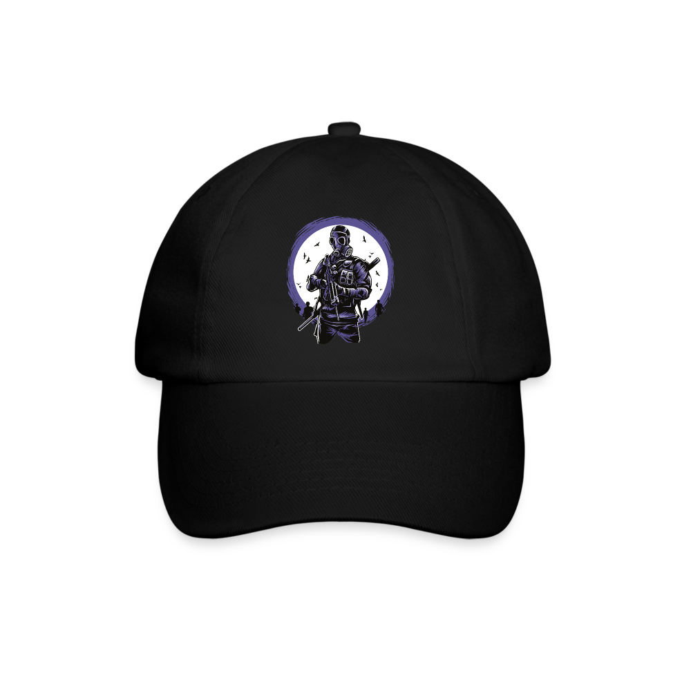 Gorra béisbol"gasmask soldier" - black/black