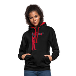 Sudadera con capucha en contraste"instrument" - black/red