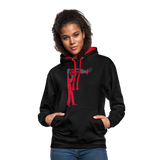 Sudadera con capucha en contraste"instrument" - black/red