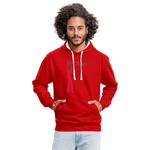 Sudadera con capucha en contraste"instrument" - red/white