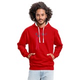 Sudadera con capucha en contraste"instrument" - red/white