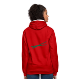 Sudadera con capucha en contraste"instrument" - red/white