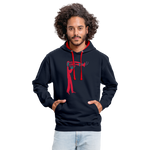 Sudadera con capucha en contraste"instrument" - navy/red