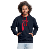 Sudadera con capucha en contraste"instrument" - navy/red