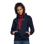 Sudadera con capucha en contraste"instrument" - navy/red