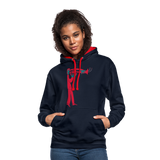 Sudadera con capucha en contraste"instrument" - navy/red