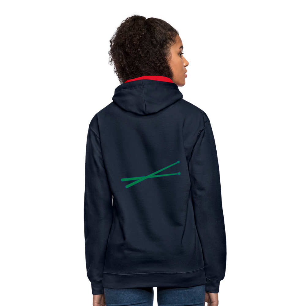 Sudadera con capucha en contraste"instrument" - navy/red