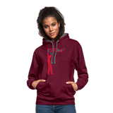 Sudadera con capucha en contraste"instrument" - burgundy/charcoal