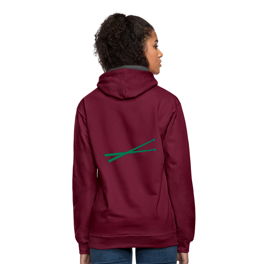 Sudadera con capucha en contraste"instrument" - burgundy/charcoal