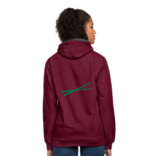 Sudadera con capucha en contraste"instrument" - burgundy/charcoal