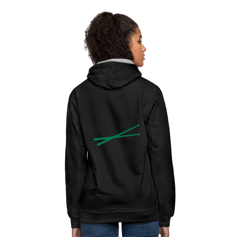 Sudadera con capucha en contraste"instrument" - black/heather grey