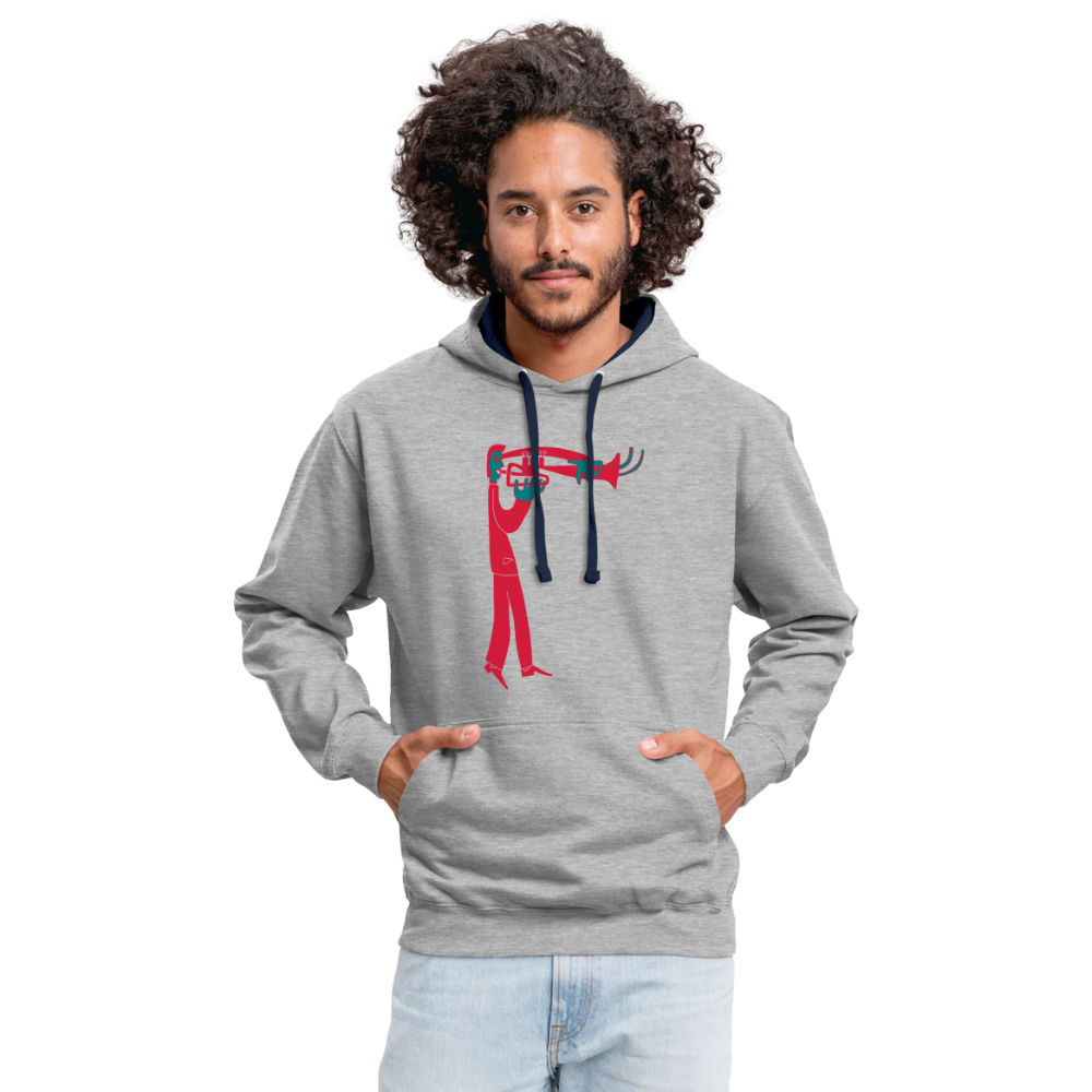 Sudadera con capucha en contraste"instrument" - heather grey/navy