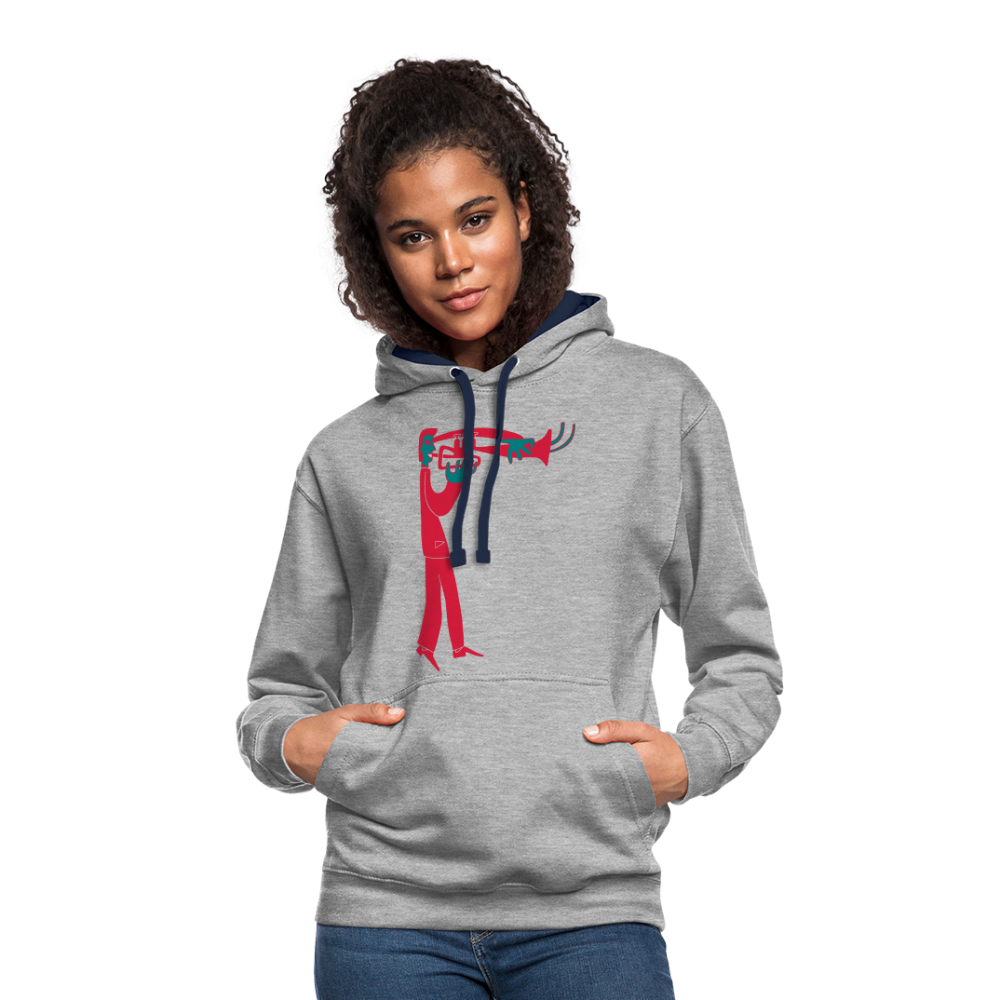 Sudadera con capucha en contraste"instrument" - heather grey/navy