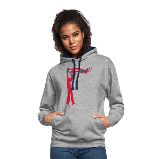 Sudadera con capucha en contraste"instrument" - heather grey/navy