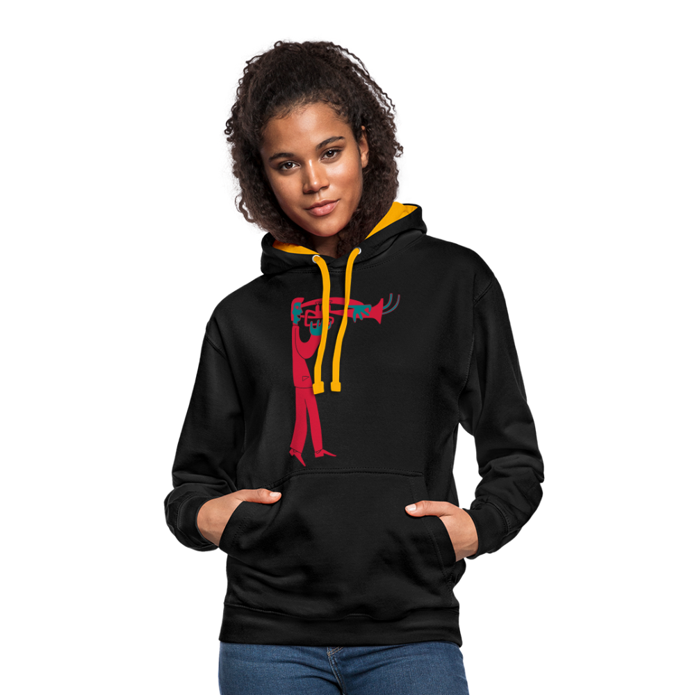 Sudadera con capucha en contraste"instrument" - black/gold