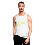 Camiseta sin mangas hombre transpirable"Motorcycle with Hearts" - white