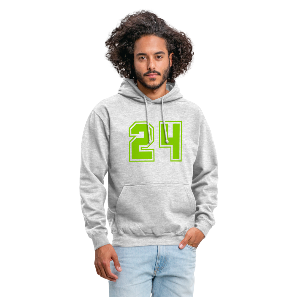 Sudadera con capucha unisex"24" - light heather grey