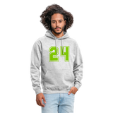 Sudadera con capucha unisex"24" - light heather grey