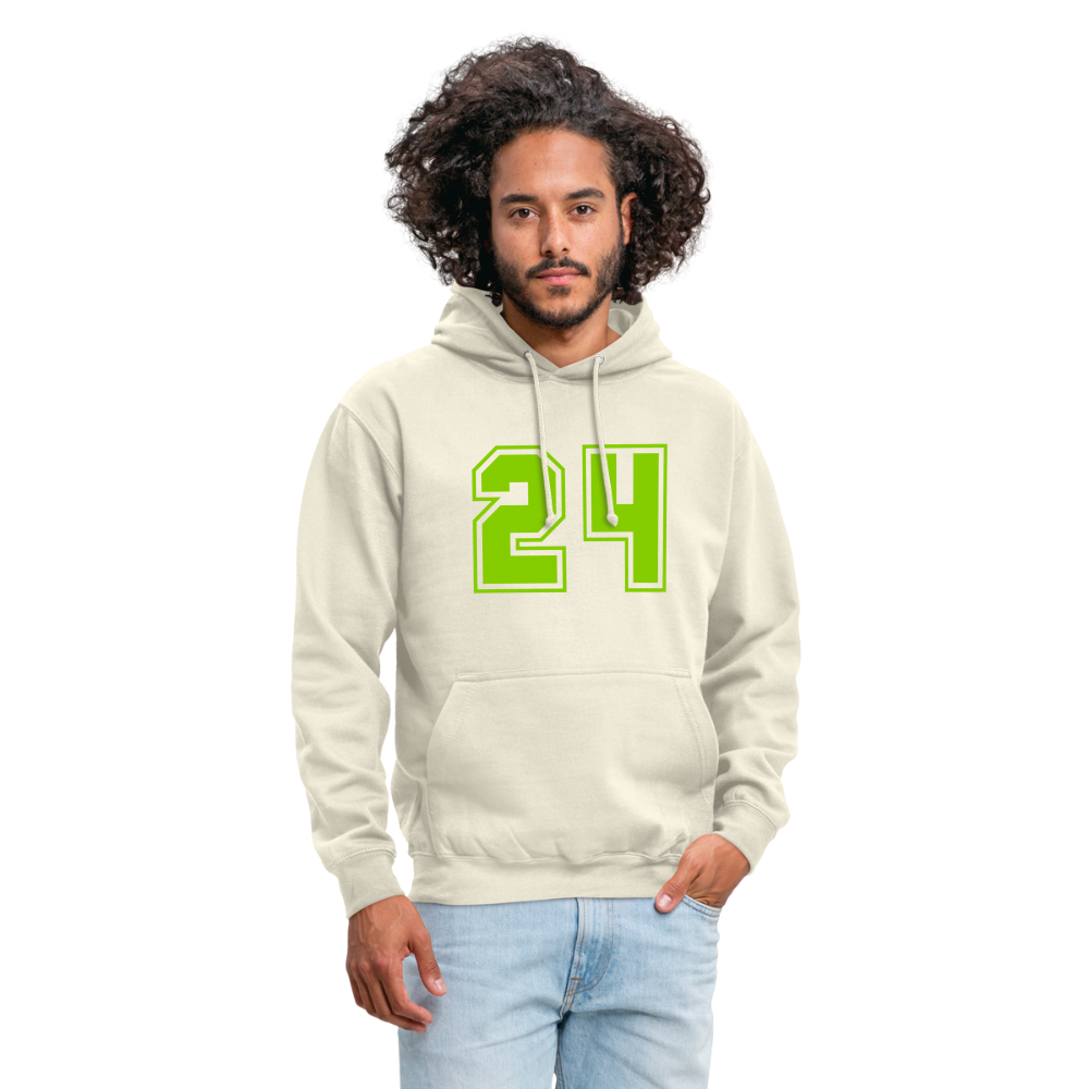 Sudadera con capucha unisex"24" - vanilla