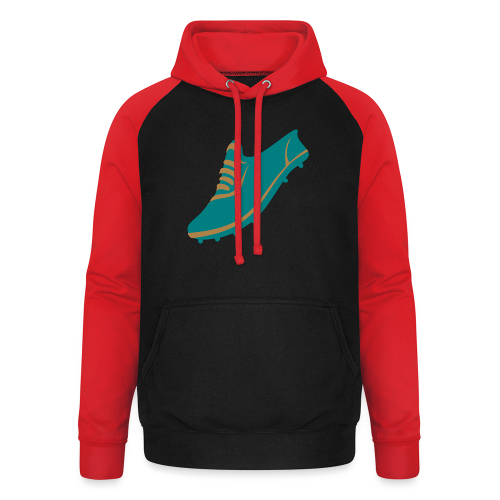 Sudadera con capucha de béisbol unisex"doing fitness" - black/red
