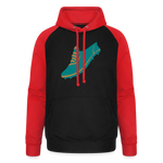 Sudadera con capucha de béisbol unisex"doing fitness" - black/red