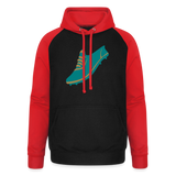 Sudadera con capucha de béisbol unisex"doing fitness" - black/red