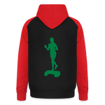 Sudadera con capucha de béisbol unisex"doing fitness" - black/red