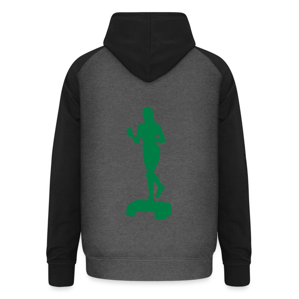 Sudadera con capucha de béisbol unisex"doing fitness" - graphite/black