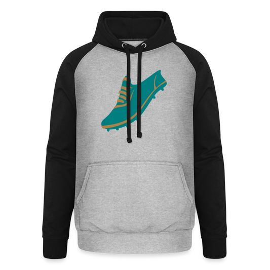 Sudadera con capucha de béisbol unisex"doing fitness" - heather grey/black