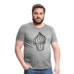 Camiseta vintage hombre"Cupcake" - vintage grey