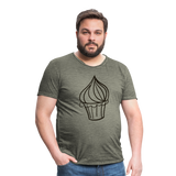 Camiseta vintage hombre"Cupcake" - vintage khaki